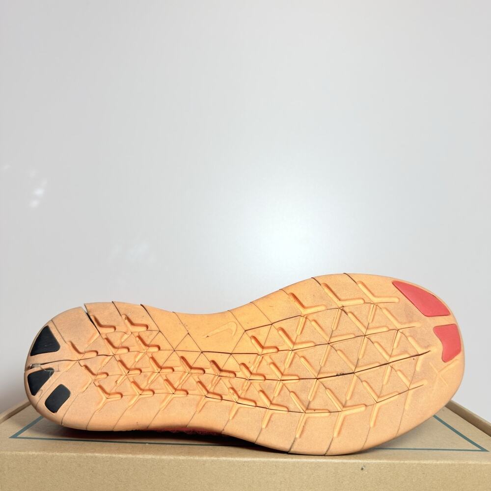 Nike Free RN Flyknit 2018 Kids Running Shoes Girls Youth Size 6Y Pink Orange - Picture 3 of 10